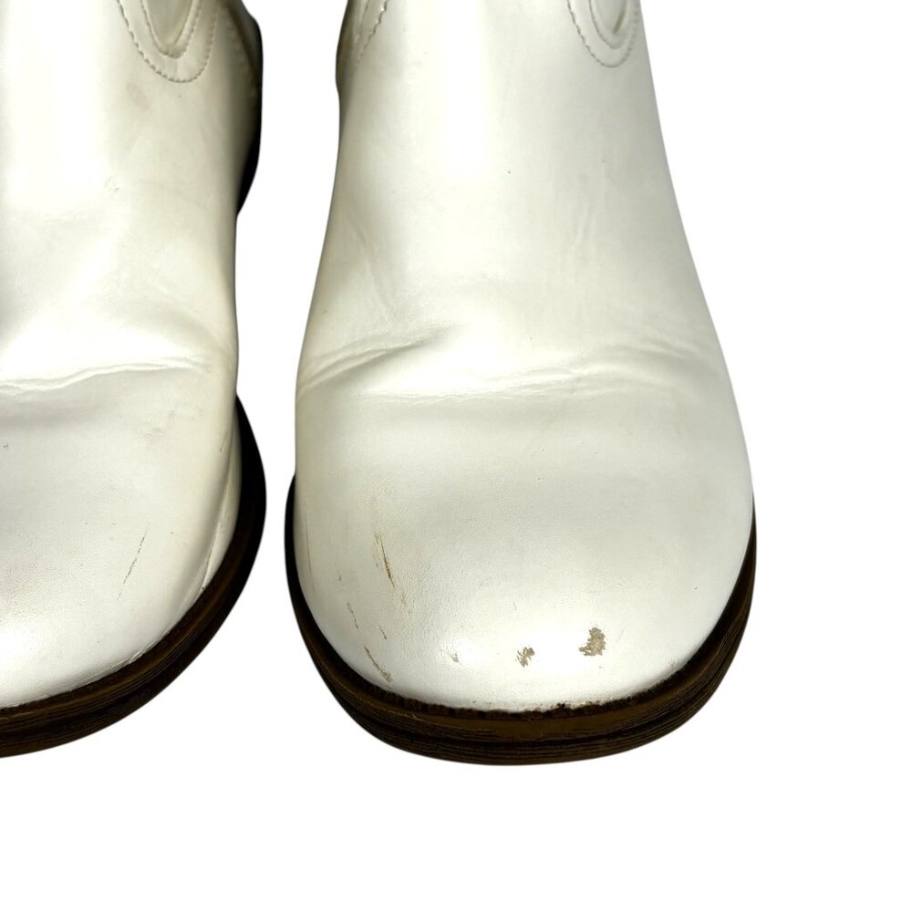 Madden Girls White Cowgirl Boots Sz 5 Western Rodeo Groovy Fun Festive Boho Glam - Picture 5 of 13